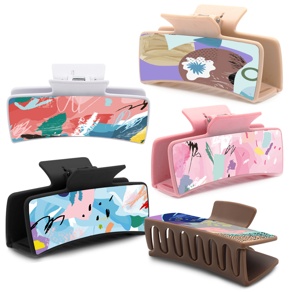 Sublimation Hairpin DIY Grab Clip with Aluminum Sheet Fashionable and Simple Trend Fashionable and Simple Trend Heat Transfer 5 Colors Small Gift for Girls and Women