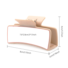 Sublimation Hairpin DIY Grab Clip with Aluminum Sheet Fashionable and Simple Trend Fashionable and Simple Trend Heat Transfer 5 Colors Small Gift for Girls and Women