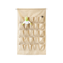 Sublimation Blank Calendar Material Wall-mounted Perforated Triangle Composite Thickened Cotton Linen Storage Bag Grocery Bag Hanging Bag