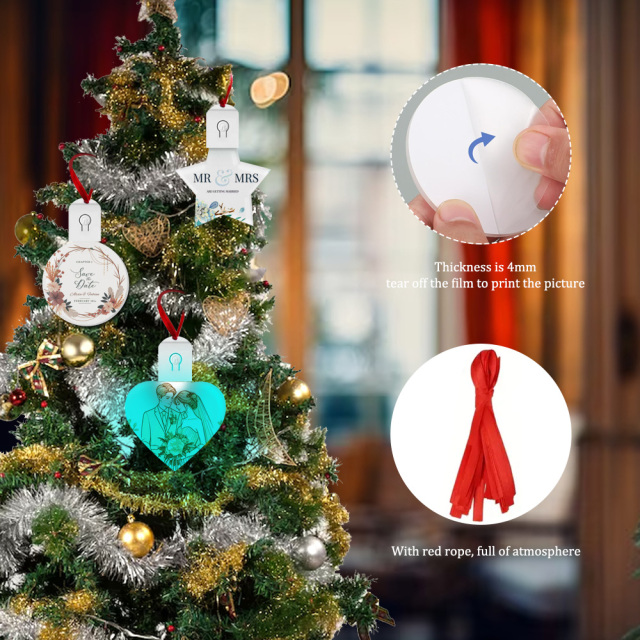 New Arrival Sublimation Acrylic Light Pendant Christmas Decoration Blank Pendant Lights