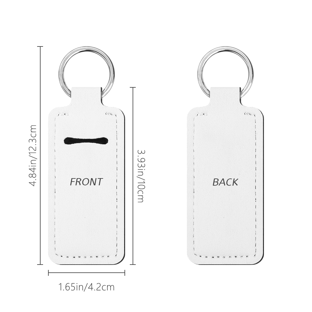 Sublimation Blank Neoprene Keychain Series Custom Design Heat Press Sanitizer Holder Lipstick Case
