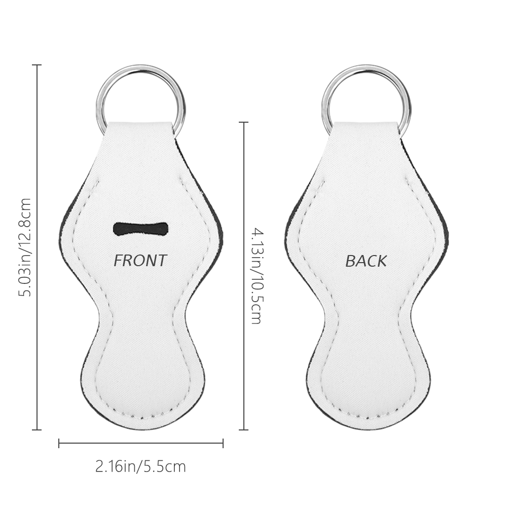 Sublimation Blank Neoprene Keychain Series Custom Design Heat Press Sanitizer Holder Lipstick Case