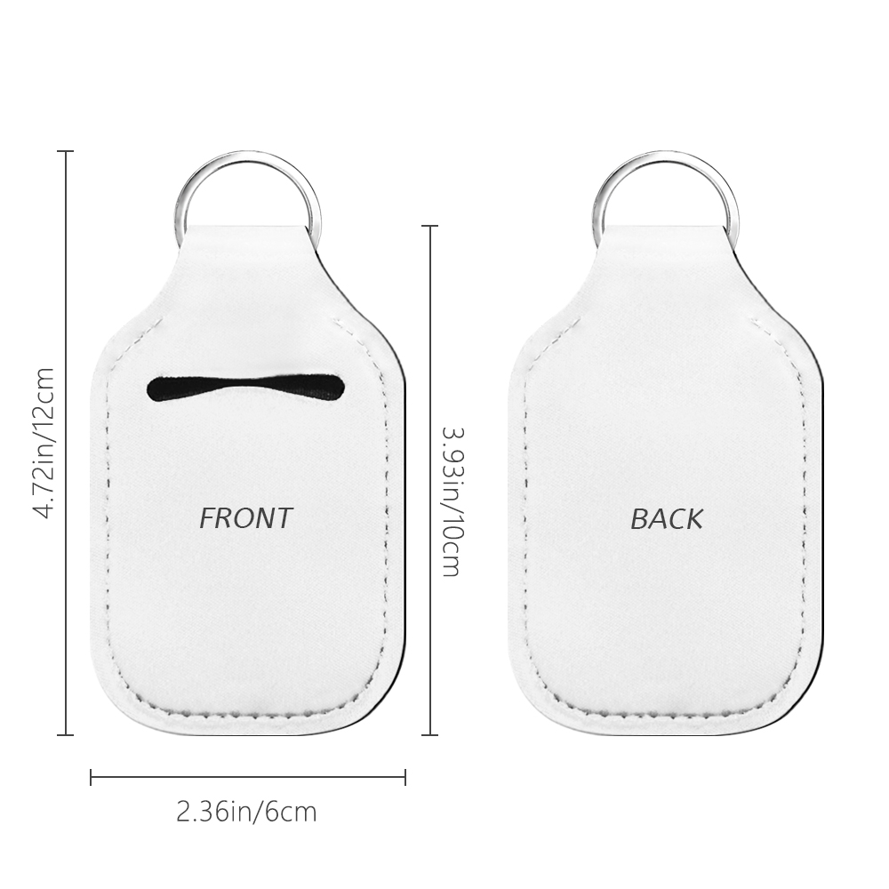 Sublimation Blank Neoprene Keychain Series Custom Design Heat Press Sanitizer Holder Lipstick Case