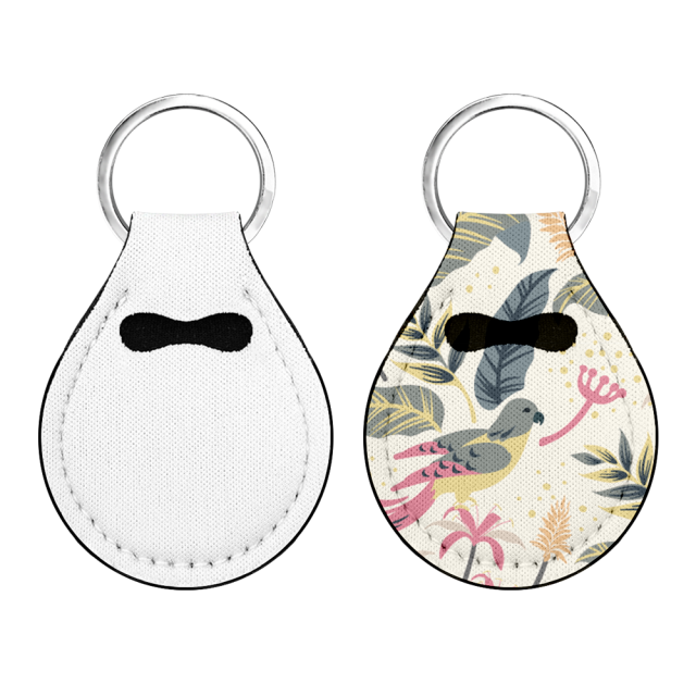 Sublimation Blank Neoprene Coin Bag Keychain Custom Design Heat Press Coin Case Keyring