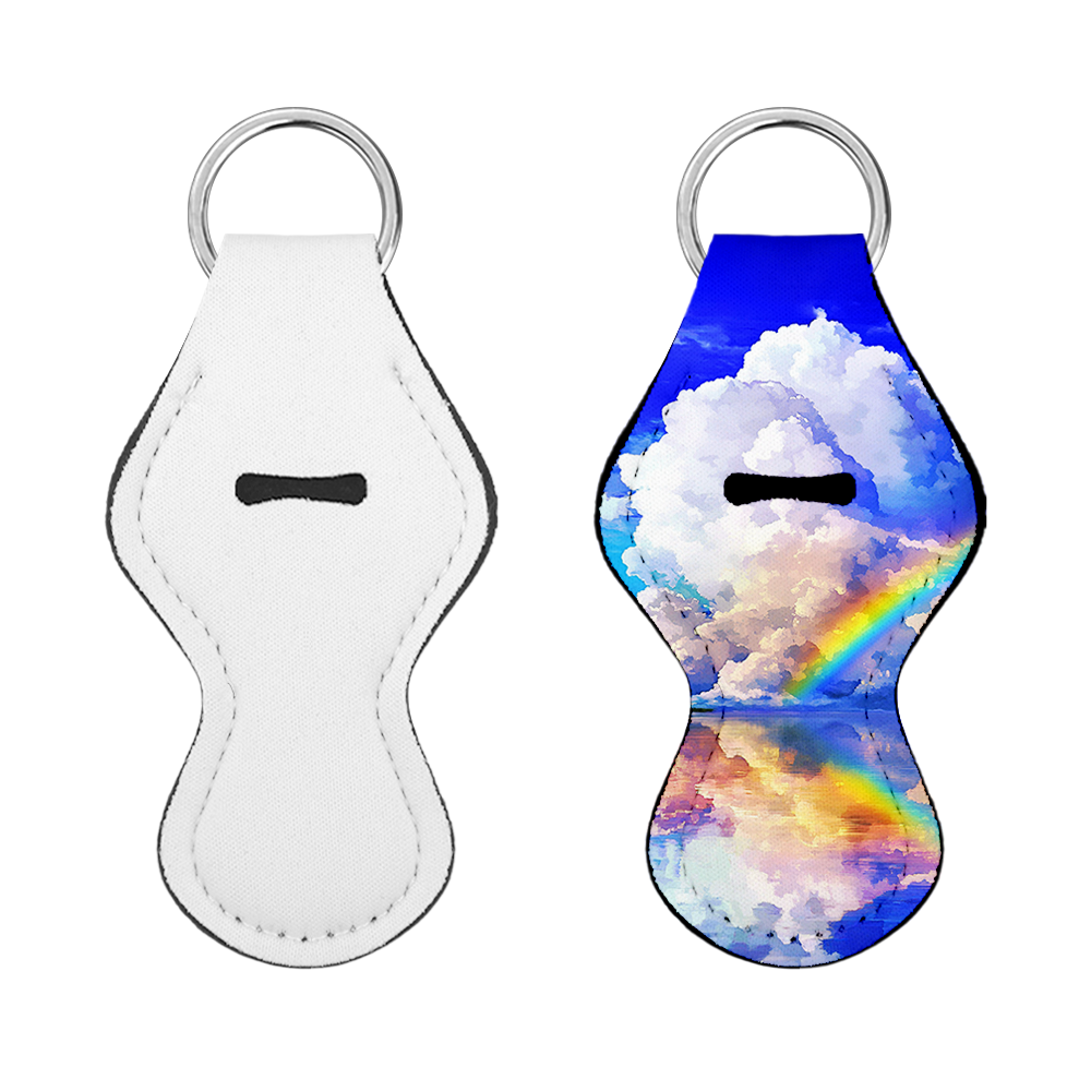 Sublimation Blank Neoprene Keychain Series Custom Design Heat Press Sanitizer Holder Lipstick Case