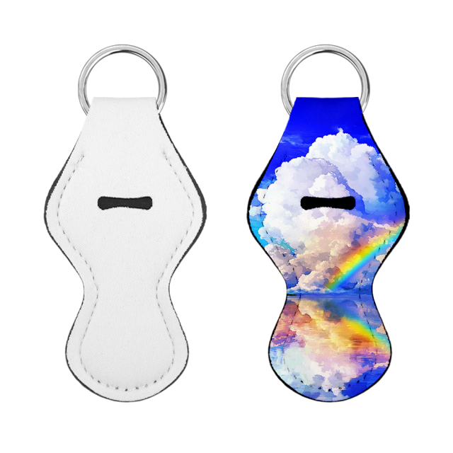 Sublimation Blank Neoprene Keychain Series Custom Design Heat Press Sanitizer Holder Lipstick Case