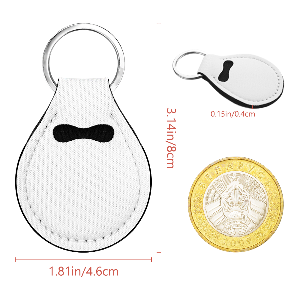 Sublimation Blank Neoprene Coin Bag Keychain Custom Design Heat Press Coin Case Keyring