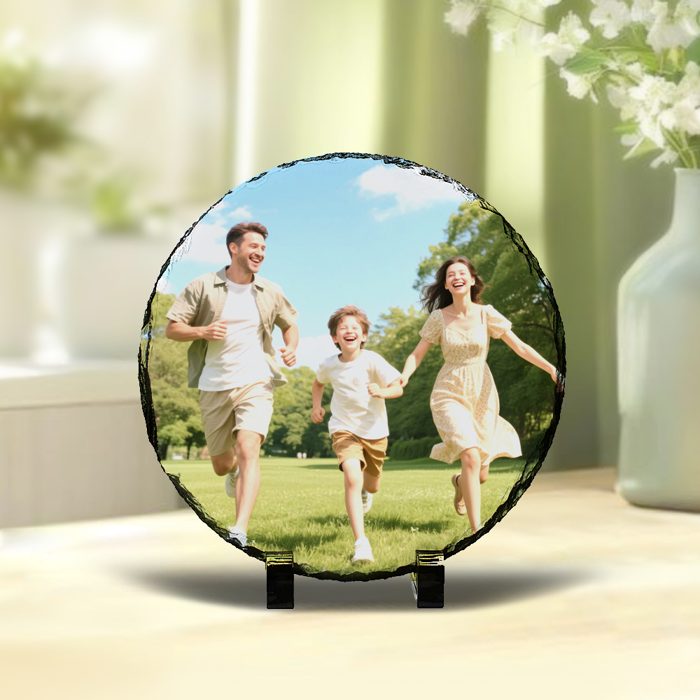 Sublimation Natural Rocks Photo Slate Panel DIY Heat Press Printing Photo Frame Home Decoration
