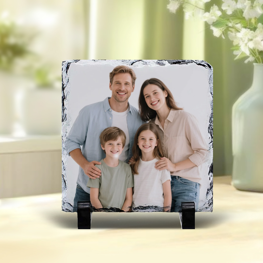 Sublimation Natural Rocks Photo Slate Panel DIY Heat Press Printing Photo Frame Home Decoration