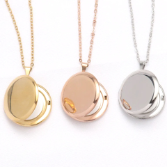 Sublimation Blank Metal Necklace Delicate Jewelry Colors and Shapes Options Personalized Decoration