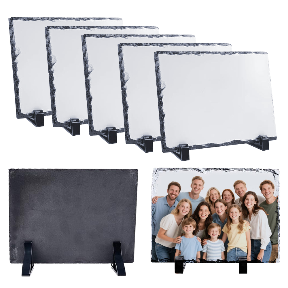 Sublimation Natural Rocks Photo Slate Panel DIY Heat Press Printing Photo Frame Home Decoration