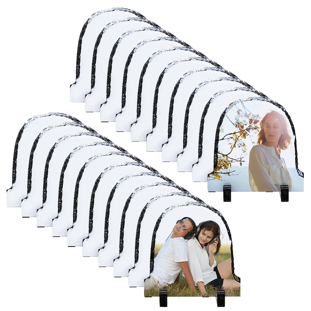 Sublimation Natural Rocks Photo Slate Panel DIY Heat Press Printing Photo Frame Home Decoration