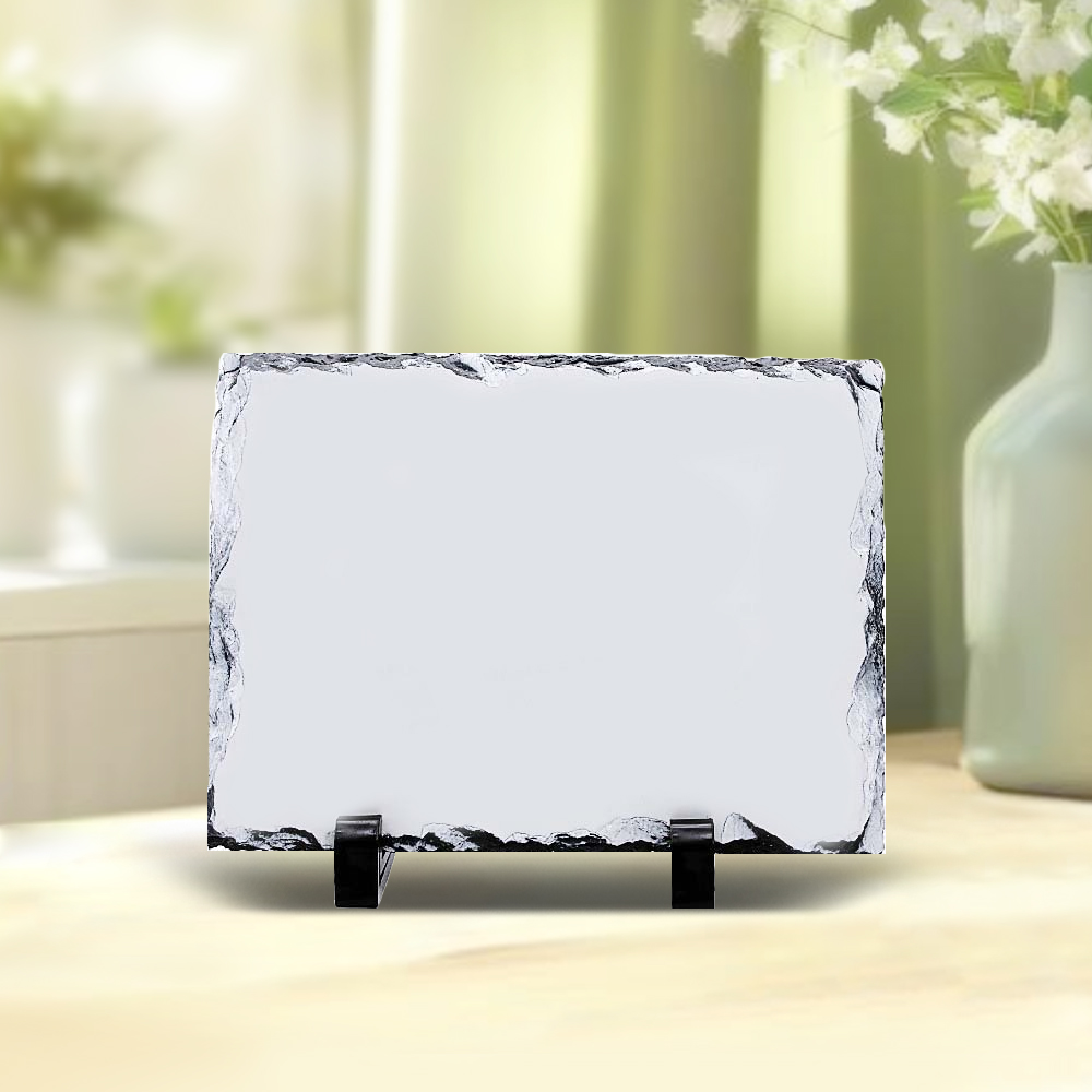 Sublimation Natural Rocks Photo Slate Panel DIY Heat Press Printing Photo Frame Home Decoration