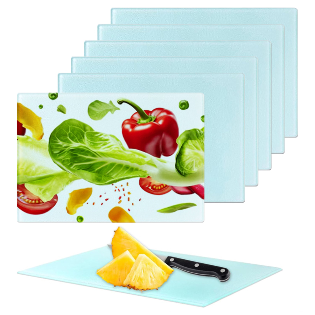 Sublimation Glass Cutting Board Custom Printed Glass Blank Mildew Proof Easy to Clean Cutting Board for Kitchen