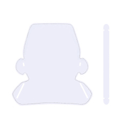 New Heat Transfer Glasses Bag White PU Glasses Case for Customized Printing Storage Bag