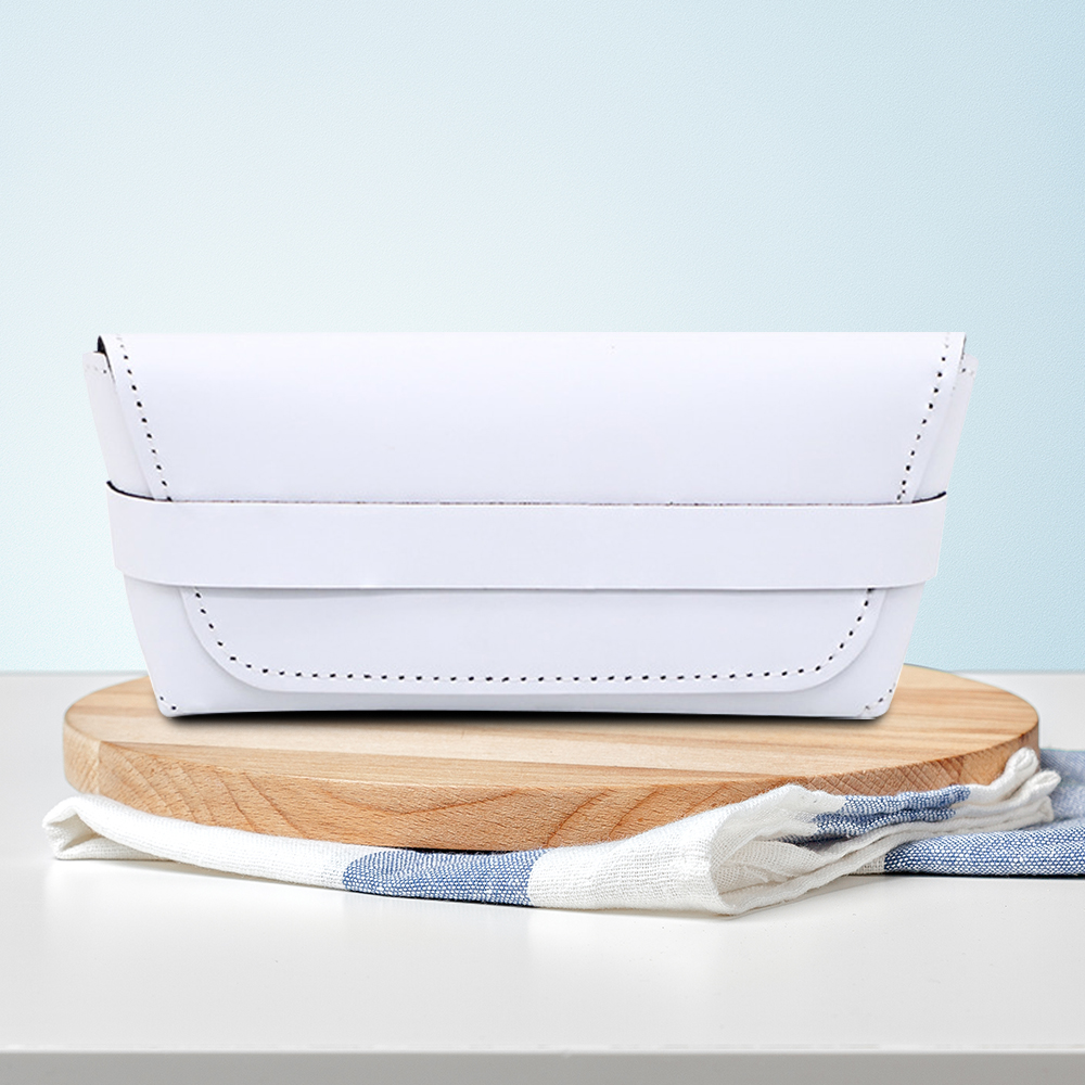 New Heat Transfer Glasses Bag White PU Glasses Case for Customized Printing Storage Bag