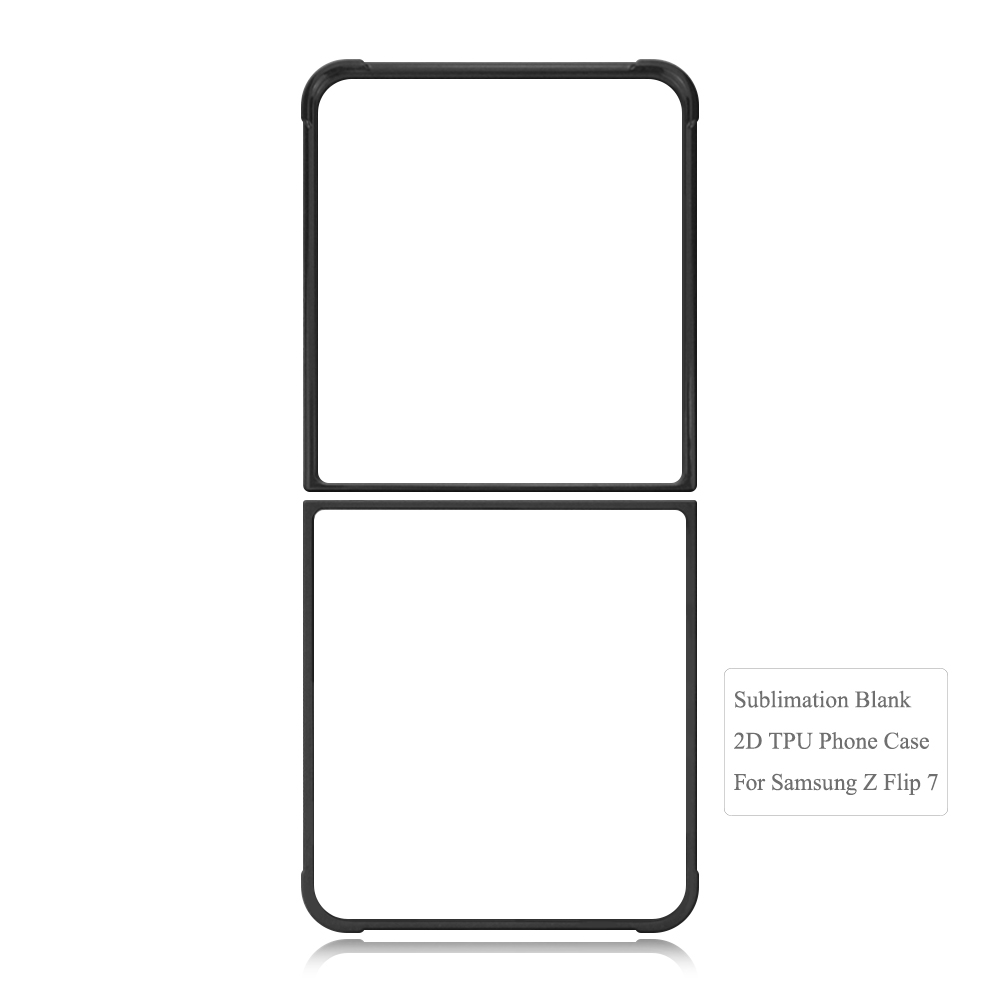 For Samsung Galaxy Z Flip Series, Z Flip 7 Sublimation Blank 2D TPU Phone Case Four Corner Anti-Drop DIY Phone Shell With Aluminum Insert