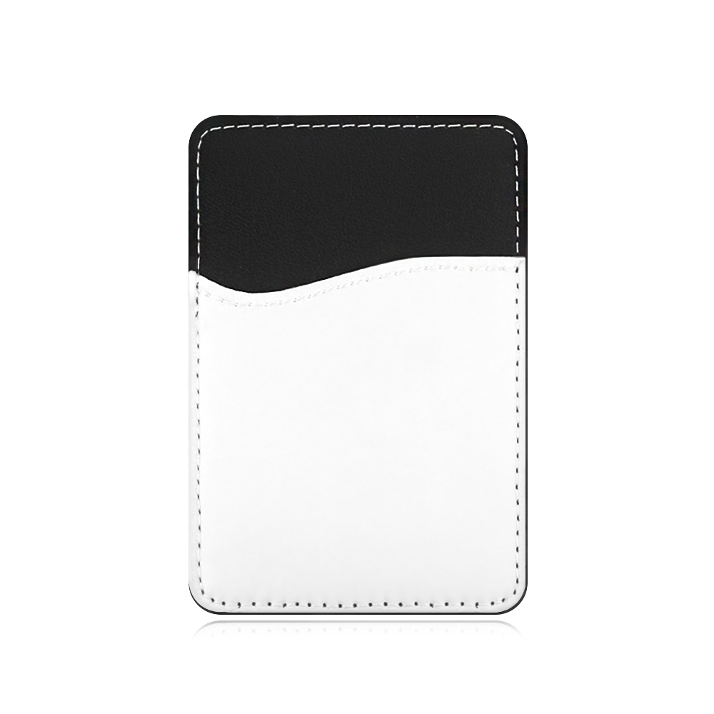 New Arrival Sublimation Blank PU Leather Card Holder Adhesive Style for Phone with Canvas White Cover to Print