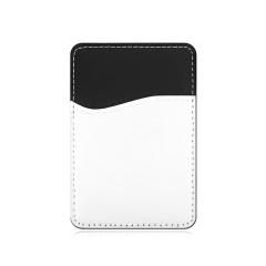 New Arrival Sublimation Blank PU Leather Card Holder Adhesive Style for Phone with Canvas White Cover to Print