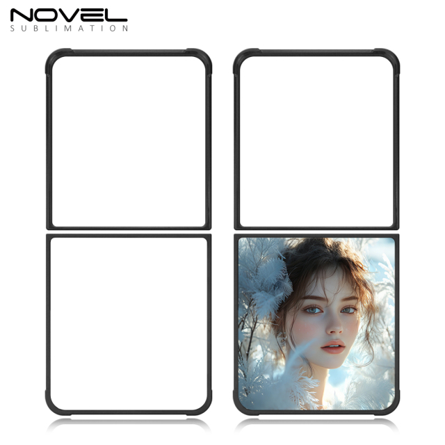 For Samsung Galaxy Z Flip Series, Z Flip 7 Sublimation Blank 2D TPU Phone Case Four Corner Anti-Drop DIY Phone Shell With Aluminum Insert