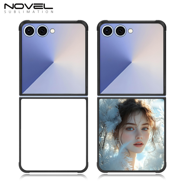 For Samsung Galaxy Z Flip Series, Z Flip 7 Sublimation Blank 2D TPU Phone Case Four Corner Anti-Drop DIY Phone Shell With Aluminum Insert
