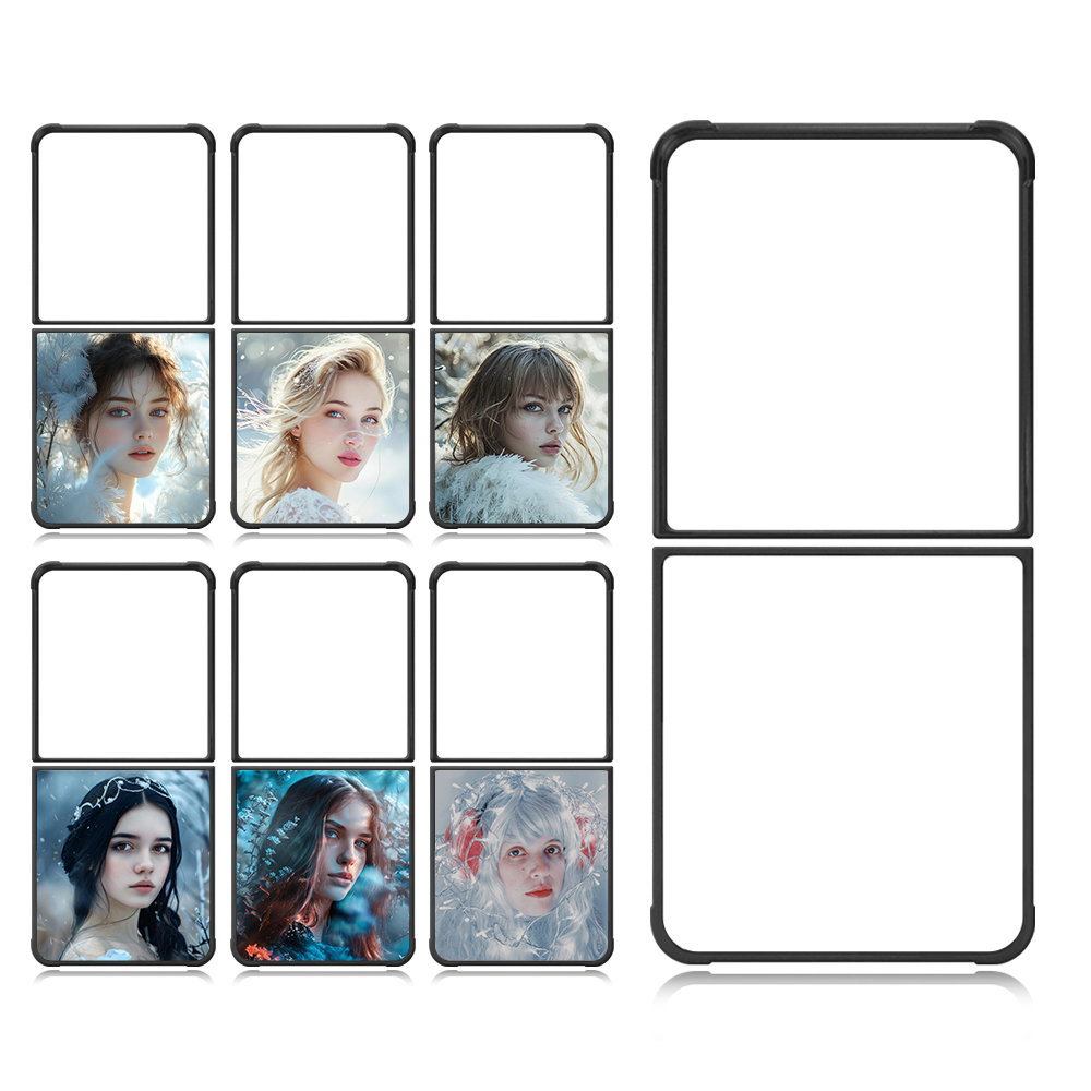 For Samsung Galaxy Z Flip Series, Z Flip 7 Sublimation Blank 2D TPU Phone Case Four Corner Anti-Drop DIY Phone Shell With Aluminum Insert