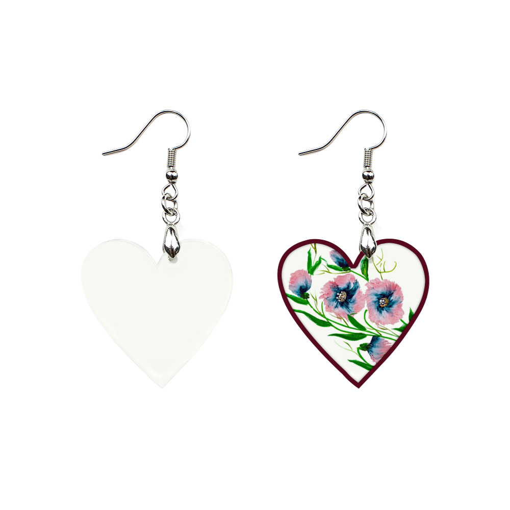 Sublimation Acrylic Earring Clear DIY Ear Rings Decoration jewelry