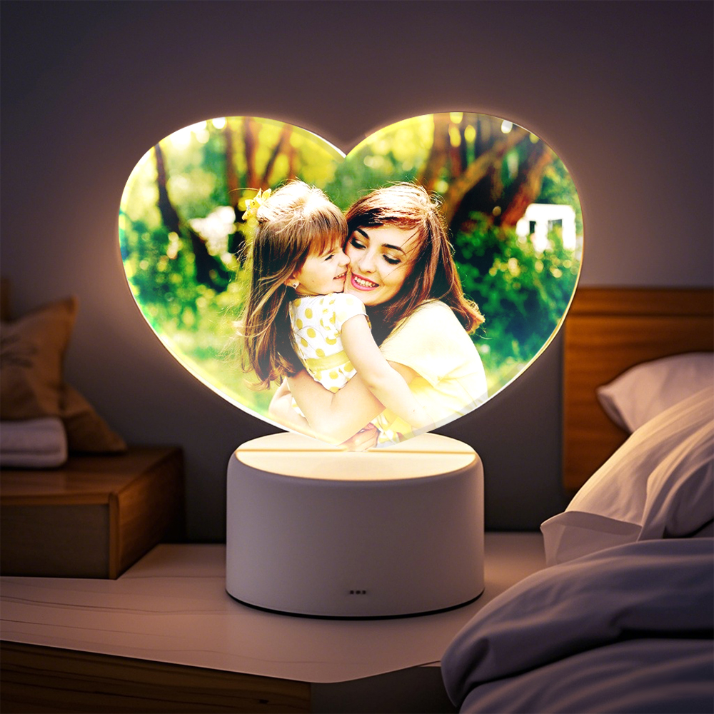Sublimation Acrylic LED Night Light -Heart/ Round/ Square/ Rectangle Acrylic Photo Frame Acrylic Decoration