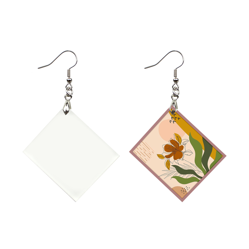 Sublimation Acrylic Earring Clear DIY Ear Rings Decoration jewelry
