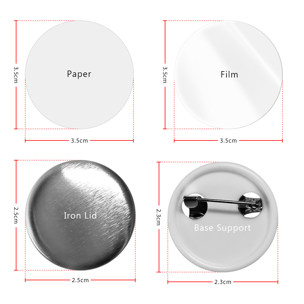 Trending Now! Sublimation Portable Manual Plastic Badges/Pins Making Machine Complete Set