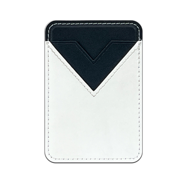 New Arrival Sublimation Blank PU Leather Card Holder Adhesive Style for Phone with Canvas White Cover to Print