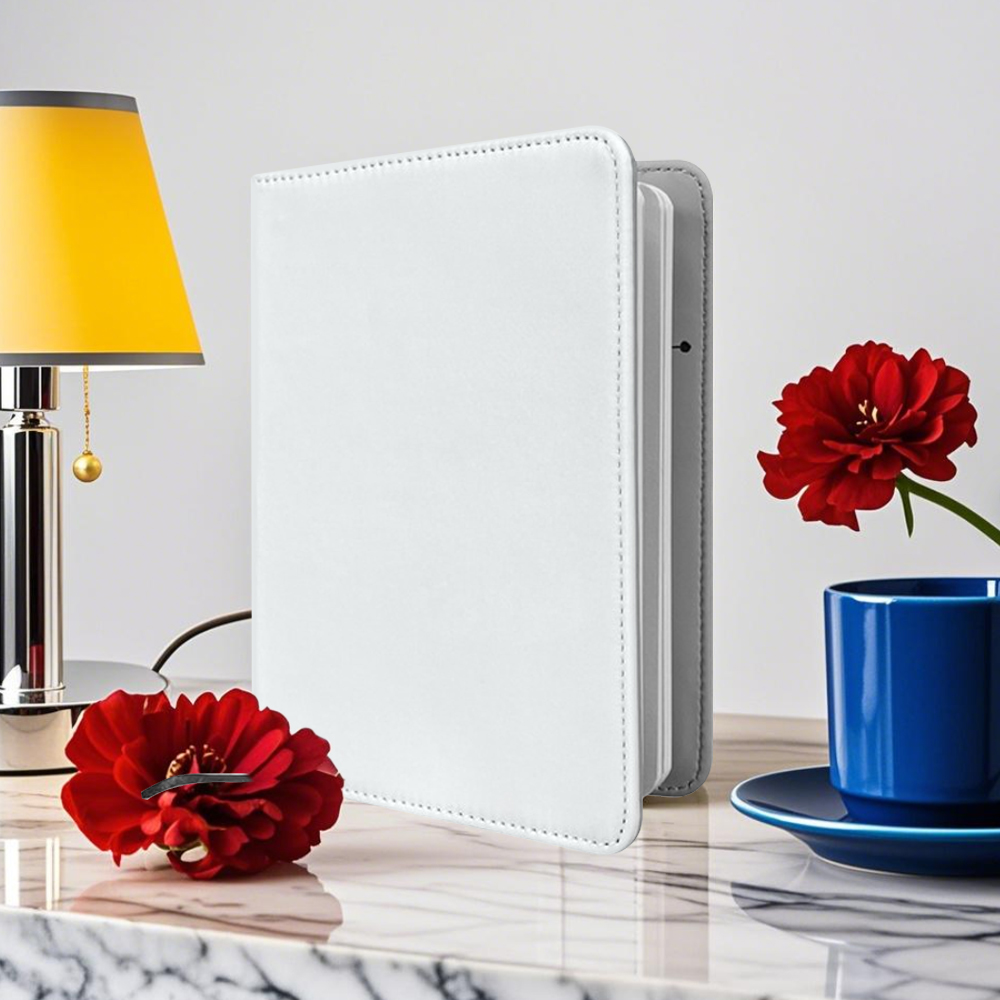 DIY Printing White Fabric Cover Sublimation Notebook Leather Lining & Elastic Strap High-quality A4, A5, A6 Sizes to choose