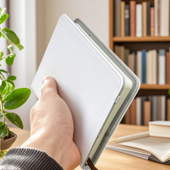 DIY Printing White Fabric Cover Sublimation Notebook Leather Lining & Elastic Strap High-quality A4, A5, A6 Sizes to choose