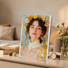 Mirror Edge Custom Photo Printing Frame Blank Sublimation Heat Press Thermal Transfer Glass Photo Frames Collections