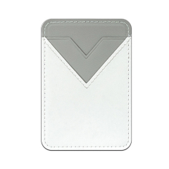 New Arrival Sublimation Blank PU Leather Card Holder Adhesive Style for Phone with Canvas White Cover to Print