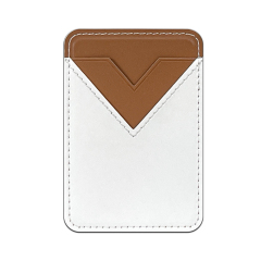New Arrival Sublimation Blank PU Leather Card Holder Adhesive Style for Phone with Canvas White Cover to Print