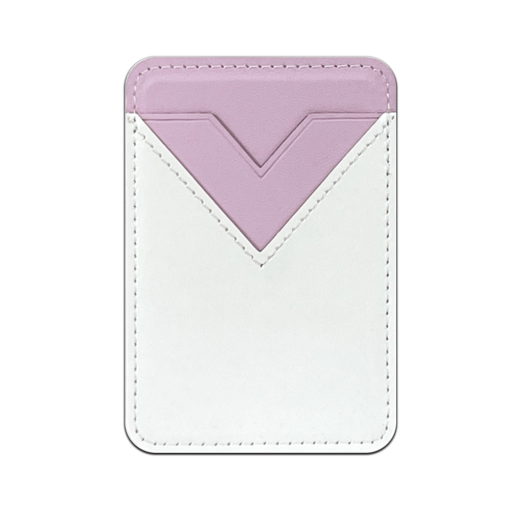 New Arrival Sublimation Blank PU Leather Card Holder Adhesive Style for Phone with Canvas White Cover to Print