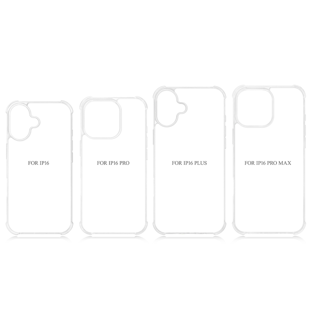 Transperant! For iPhone 17 Series Four Corner Anti-drop 2D TPU Phone Case Phone Cover With Metal Insert For Sublimation Printing