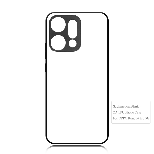 New Arrival Sublimation 2D TPU Phone Case for Oppo Series with Aluminum Insert for Oppo K12S/K13S, Reno 14, Reno 14 Pro