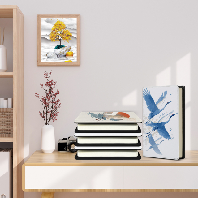 Sublimation PU Leather Notebook Heat Transfer DIY Lined Notebook Bound Notepad Single-side Printing Removable Cover Elegant PU A5,A6 Ruled Journal