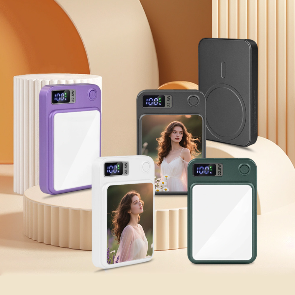 Customizable Sublimation Wireless 5000mAh Magnetic Portable Charger Power Bank Wireless Travel Fast Charger MagSafe Charge for iPhone 16/15/14/13/12 Series