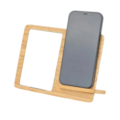 Sublimation Wooden Wireless Charger Phone Stand Customized Photo Frame Elegant Desk Decoration for iPhone 16/15/14/13/12/Samsung Galaxy S21+