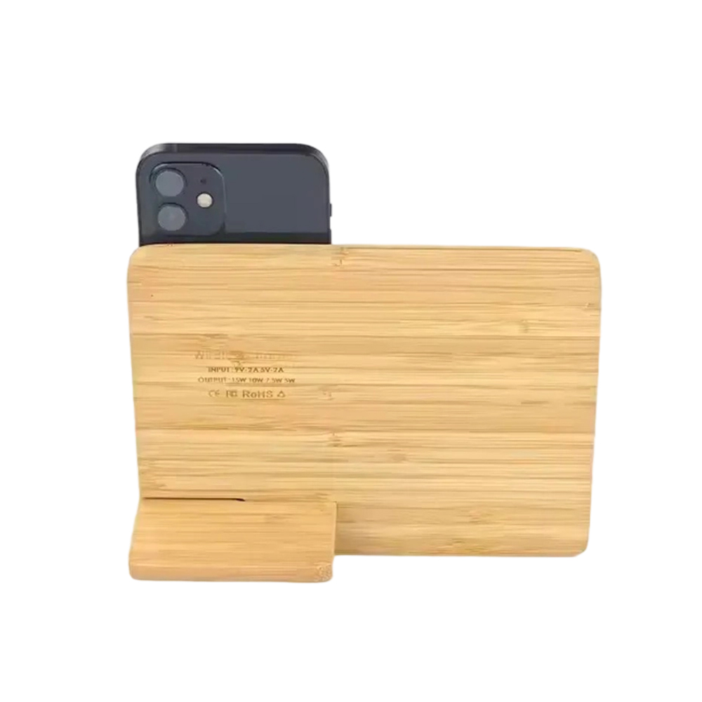 Sublimation Wooden Wireless Charger Phone Stand Customized Photo Frame Elegant Desk Decoration for iPhone 17/16/15/14/13/12/Samsung Galaxy S21+