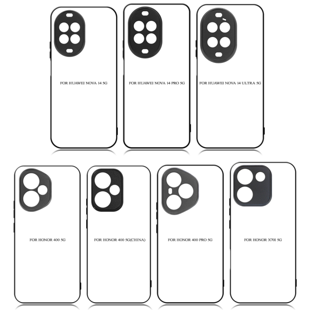 For Huawei Nova 14 5G, Nova 14 Pro 5G, Nova 14 Ultra 5G, Honor 400 5G, Honor 400 Pro 5G, Honor X70I 5G Sublimation Blank Rubber 2D TPU Phone Case Cover