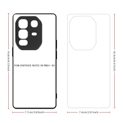 New Arrival!!! Sublimation 2D TPU Phone Case Heat Press DIY Phone Cover with Aluminum Insert for Infinix Note 50X 4G, Note 50 Pro+ 5G, Note 40 5G