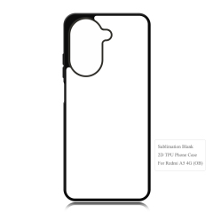 For Redmi A5 4G DIY Phone Case Sublimation 2D TPU Case With Aluminum Sheet For Heat Transfer Printing for Redmi A3