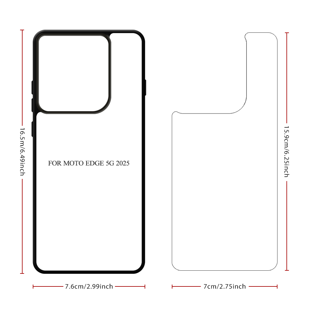 New Arrival Sublimation Blank 2D TPU Phone Case for Moto Edge 60 Pro, Edge 5G 2025, Edge 60 Fusion DIY Shell With Aluminum Sheet