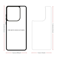 New Arrival Sublimation Blank 2D TPU Phone Case for Moto Edge 60 Pro, Edge 5G 2025, Edge 60 Fusion DIY Shell With Aluminum Sheet
