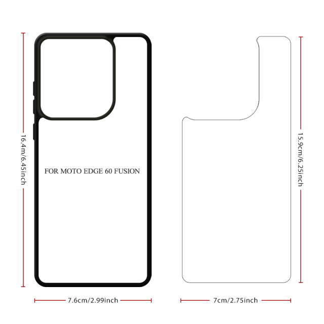 New Arrival Sublimation Blank 2D TPU Phone Case for Moto Edge 60 Pro, Edge 5G 2025, Edge 60 Fusion DIY Shell With Aluminum Sheet