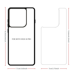 New Arrival Sublimation Blank 2D TPU Phone Case for Moto Edge 60 Pro, Edge 5G 2025, Edge 60 Fusion DIY Shell With Aluminum Sheet